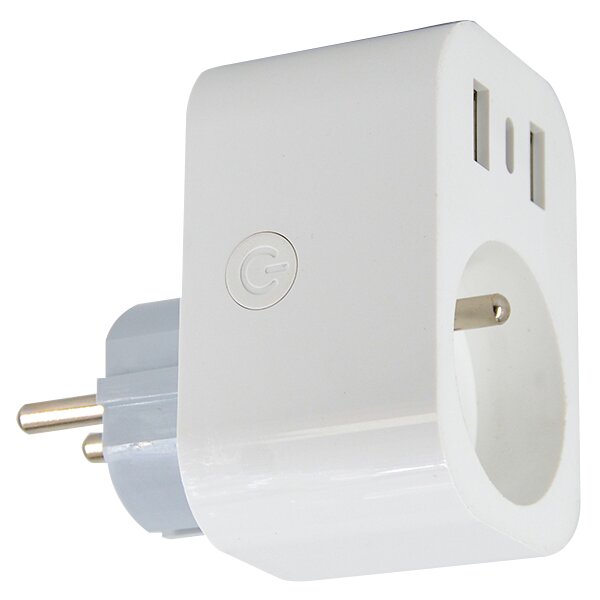 Immax NEO LITE Smart vnitřní zásuvka s kolíkem, typ E, 2xUSB, 1xUSB C , WiFi