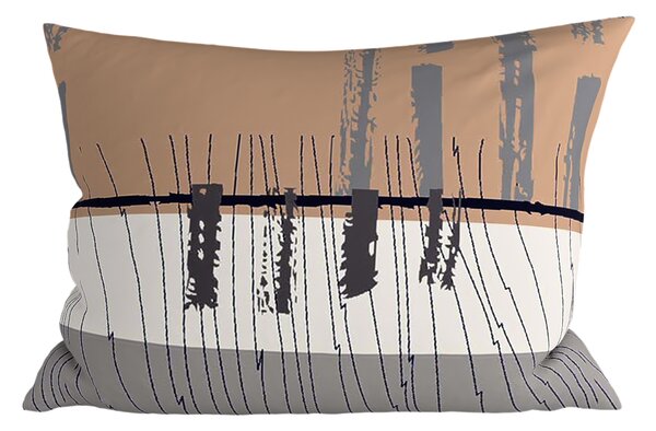 Polybavlněný povlak na polštář PINIA POLY 70x90 cm, šedý