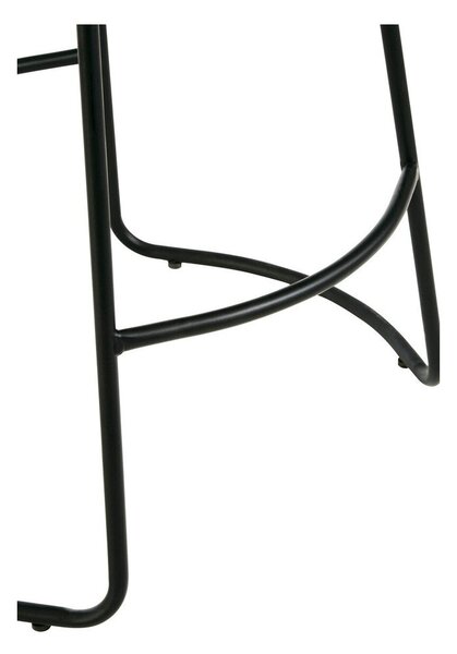 Černá/hnědá čalouněná barová stolička (výška sedáku 64 cm) Brixton – Premier Housewares