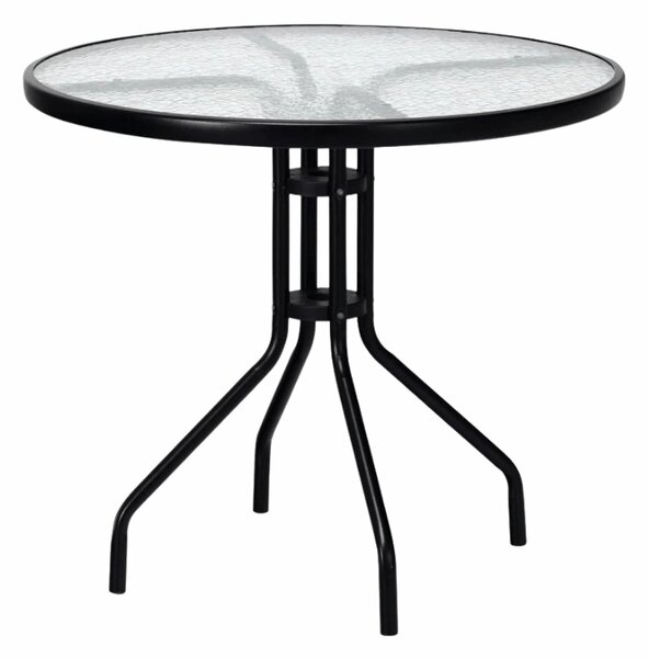 Zahradní set TREGO ISLAND - 4 židle a kulatý stůl ø 90 cm, bílá