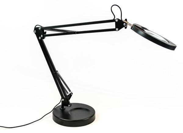 LED stmívatelná stolní lampička s lupou IMMAX ZOOM 12W/5V černá