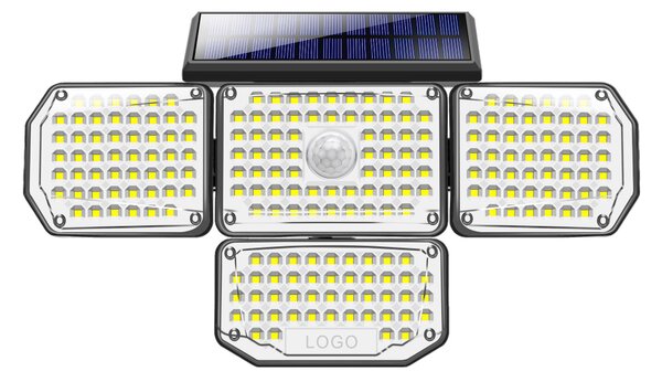 Venkovní solární nástěnné LED osvětlení PIR čidlo,Immax CLOVER-2 s externím panelem, 5W
