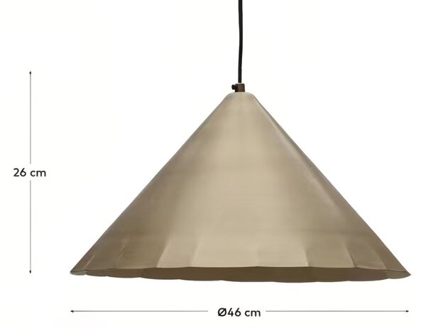 Mosazné závěsné světlo Kave Home Parlava 46 cm