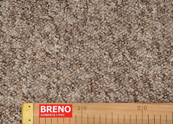 Breno Metrážový koberec OLYMPIC 67 - hnědý, šíře 400 cm, Hnědá