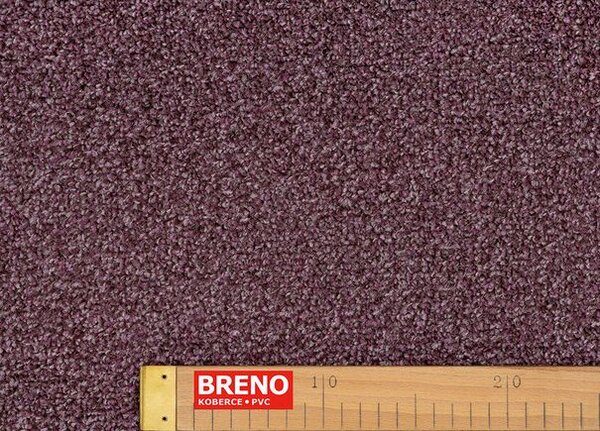 Breno Metrážový koberec LIBERTY 45 fialový, šíře 400 cm, Fialová