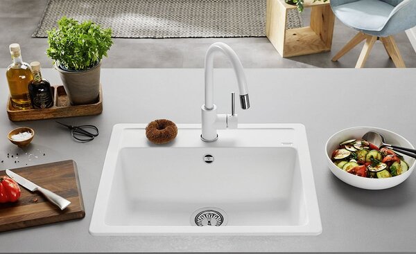 Blanco Legra 6, silgranitový dřez 585x500x190 mm, 1-komorový, kávová, 523337