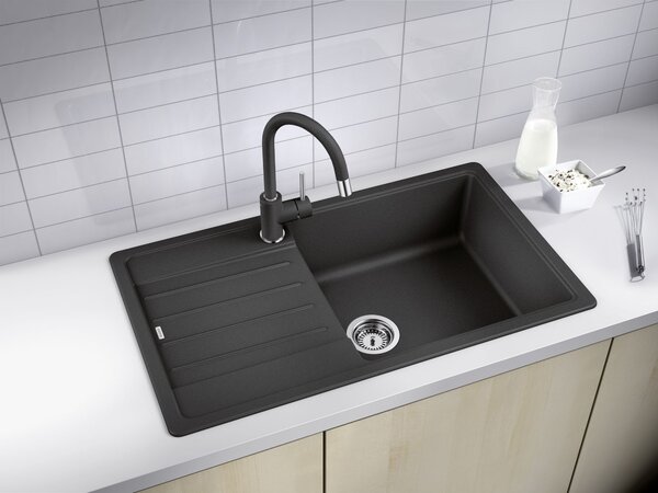 Blanco Legra 6 XL S, silgranitový dřez 860x500 mm, 1-komorový, černá, 526087