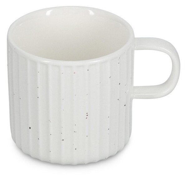 Bílý šálek z kostního porcelánu 205 ml Ora Gloss – Salt&Pepper