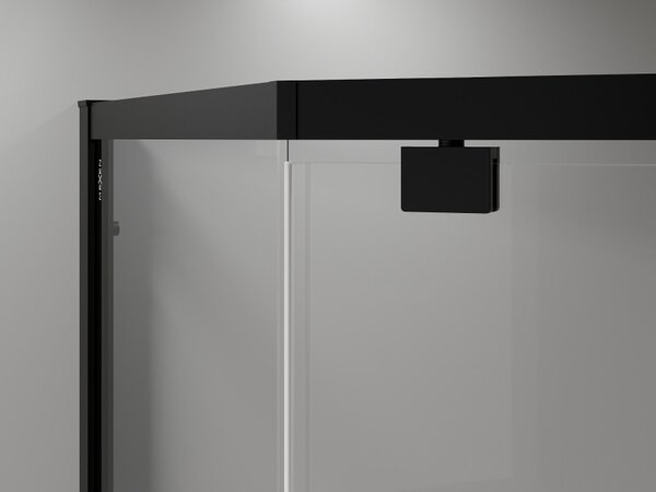 Mexen Exo-R Kout sprchový pětiúhelný se sklápěcími dveřmi 90 x 90 cm, transparentní, černý - 812-090-090-70-00