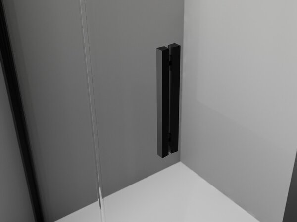 Mexen Exo-R Kout sprchový pětiúhelný se sklápěcími dveřmi 90 x 90 cm, transparentní, černý - 812-090-090-70-00