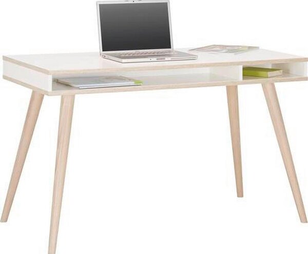 PSACÍ STŮL, bílá, barvy dubu, 120/75/60 cm Modern Living - Kancelářské stoly, Online Only