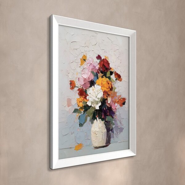 Tištěný obraz s rámem 56x75 cm White Vase – Styler