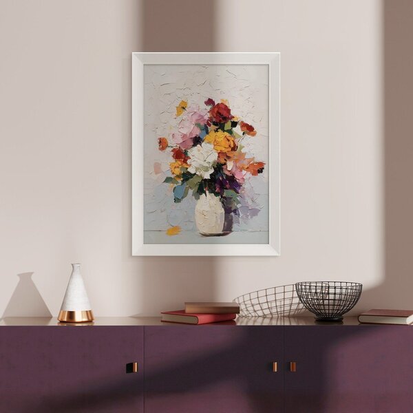 Tištěný obraz s rámem 56x75 cm White Vase – Styler
