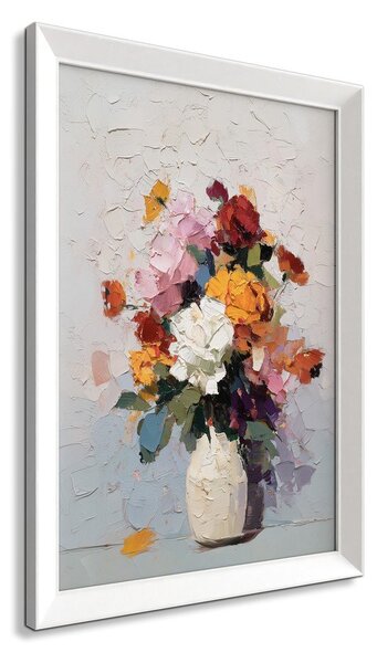 Tištěný obraz s rámem 56x75 cm White Vase – Styler