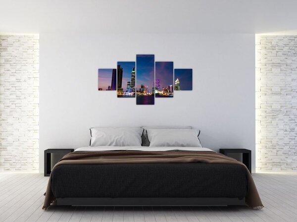 Obraz nočního města (125x70 cm)