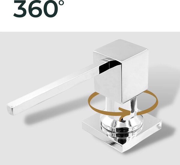 Gamma Sink Quality Quatro, dávkovač saponátu pro kuchyňský dřez 400ml, chromová, GMA-DOK-CH