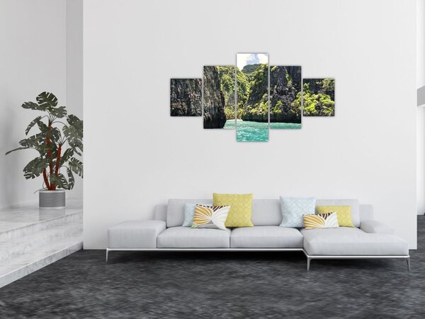 Obraz horské řeky (125x70 cm)