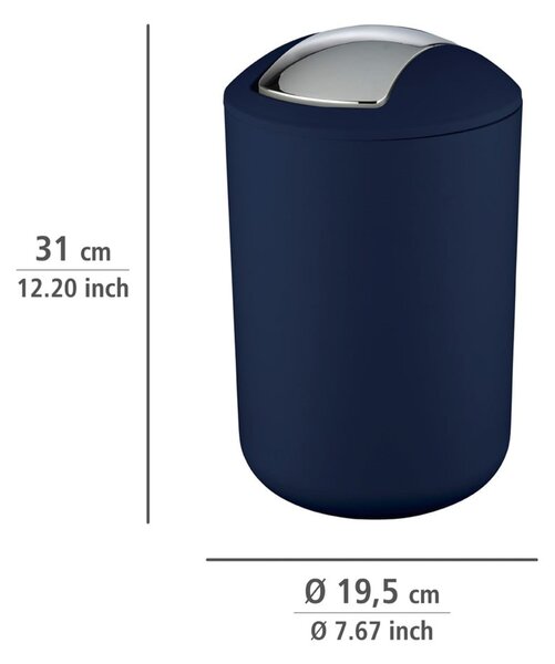 Tmavě modrý odpadkový koš Wenko Brasil Dark Blue L