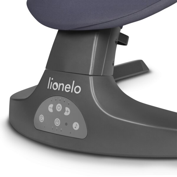 Lionelo - Dětské houpátko s melodií RALF 4xAA Grey White + dálkové ovládání