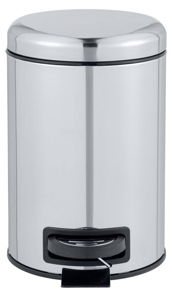 Pedálový odpadkový koš ve stříbrné barvě Wenko Leman Shiny, 3 l