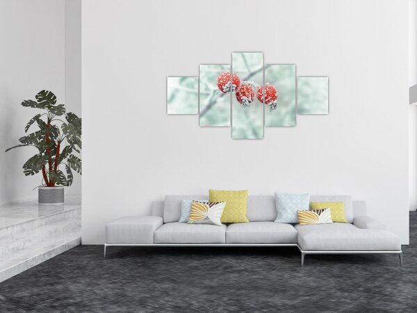 Obraz zmrzlých šípků (125x70 cm)