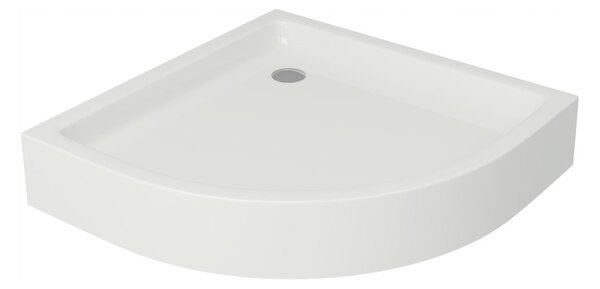 Cersanit Arteco, čtvrtkruhový sprchový kout 90x90x190 cm, 5mm čiré sklo, chromový profil + sprchová vanička Tako, S601-114