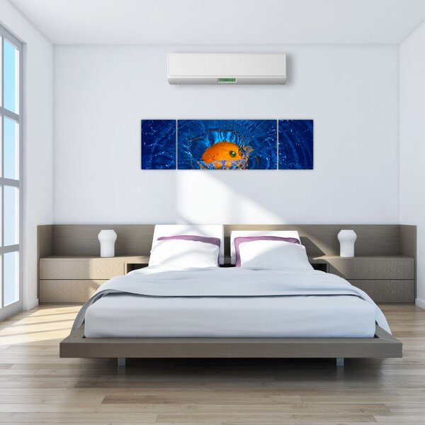 Obraz - pomeranč ve vodě (170x50 cm)