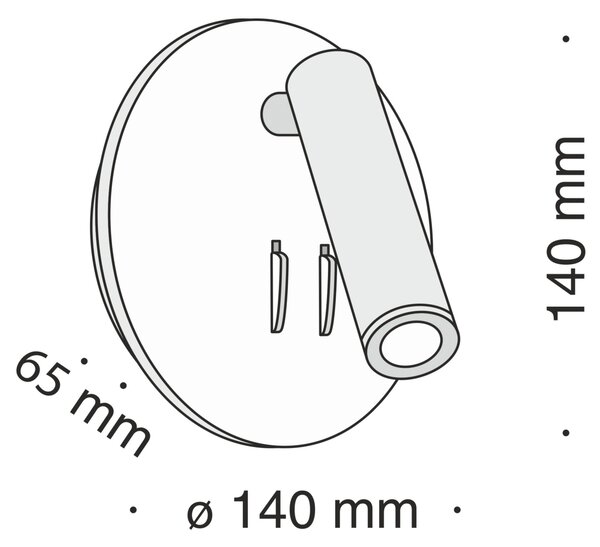 NÁSTĚNNÉ SVÍTIDLO, 6,5/14/14 cm - Online Only svítidla, Online Only