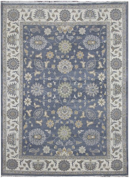 Diamond Carpets koberce Ručně vázaný kusový koberec Diamond DC-ZIGLER Jeans blue/ivory ROZMĚR: 140x200
