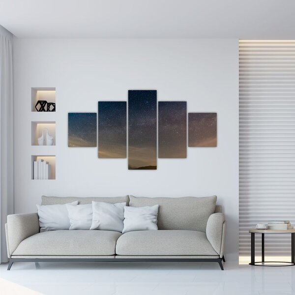 Obraz noční oblohy (125x70 cm)