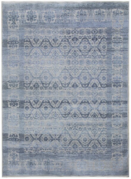 Diamond Carpets koberce Ručně vázaný kusový koberec Diamond DC-HALI B Silver/blue ROZMĚR: 160x230