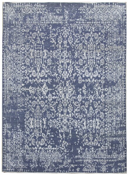 Diamond Carpets koberce Ručně vázaný kusový koberec Diamond DC-JK 1 Jeans blue/silver ROZMĚR: 140x200
