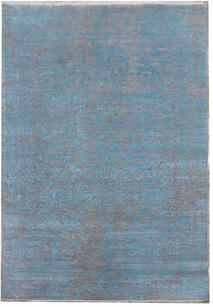 Diamond Carpets koberce Ručně vázaný kusový koberec Diamond DC-JK 1 Silver/light blue ROZMĚR: 120x170