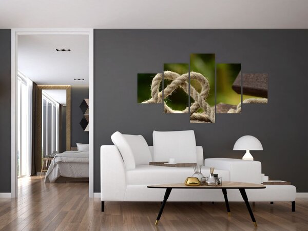 Obraz srdce z lana (125x70 cm)
