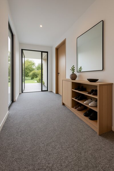 Den Braven, Metrážový koberec Lindau 60 Béžový, zátěžový, na míru, šíře 2m,4m, šedá, resine, chodba / předsíň