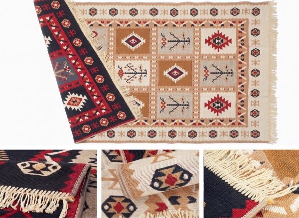 Oboustranný orientální koberec KILIM GOLD 60x120 cm pestrobarevná