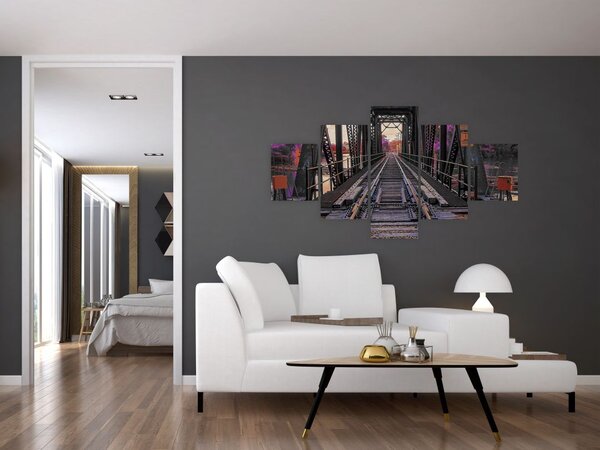 Obraz železničního mostu (125x70 cm)