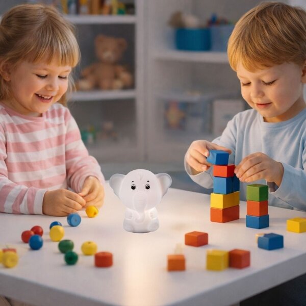 Rabalux 76042 - LED RGB Dotykové noční světlo LIGHTIMALS LED/0,05W/1xCR2032 slon