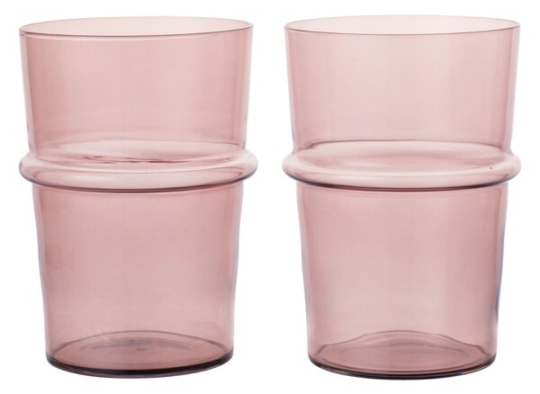 FERM LIVING Skleničky Boya Tall, Mauve, sada 2 kusů