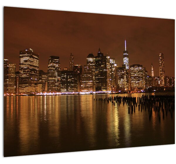 Obraz nočního města (70x50 cm)