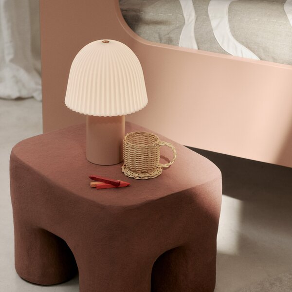 FERM LIVING Přenosná lampa Frill, Rose / White