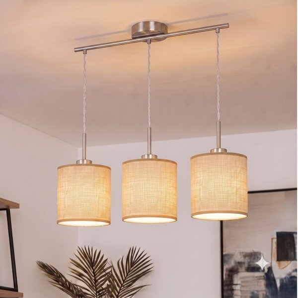 Brilagi - LED Lustr na lanku NUBILA 3xE27/60W/230V světle hnědá