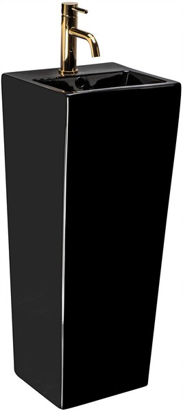 Rea - Volně stojící umyvadlo Kamila - černá - 82x33x33 cm