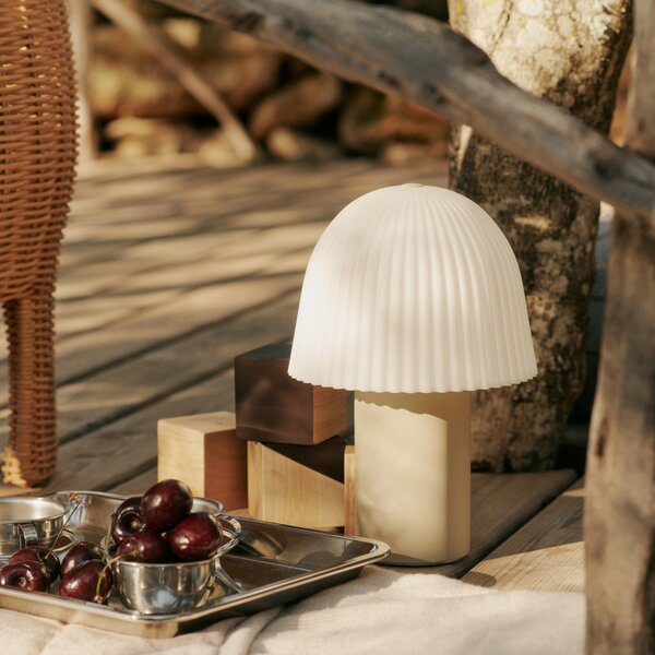 FERM LIVING Přenosná lampa Frill, Rose / White
