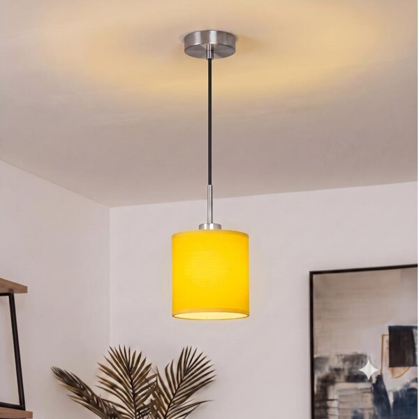 Brilagi - LED Lustr na lanku NUBILA 1xE27/60W/230V pr. 14 cm černá/žlutá