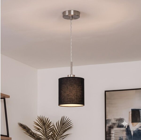 Brilagi - LED Lustr na lanku NUBILA 1xE27/60W/230V pr. 14 cm černá