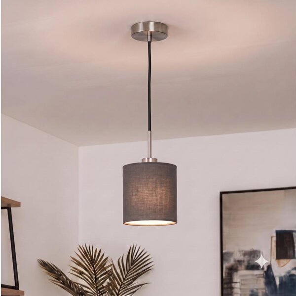 Brilagi - LED Lustr na lanku NUBILA 1xE27/60W/230V pr. 14 cm černá/antracit