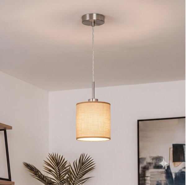 Brilagi - LED Lustr na lanku NUBILA 1xE27/60W/230V pr. 14 cm světle hnědá