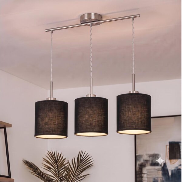 Brilagi - LED Lustr na lanku NUBILA 3xE27/60W/230V černá
