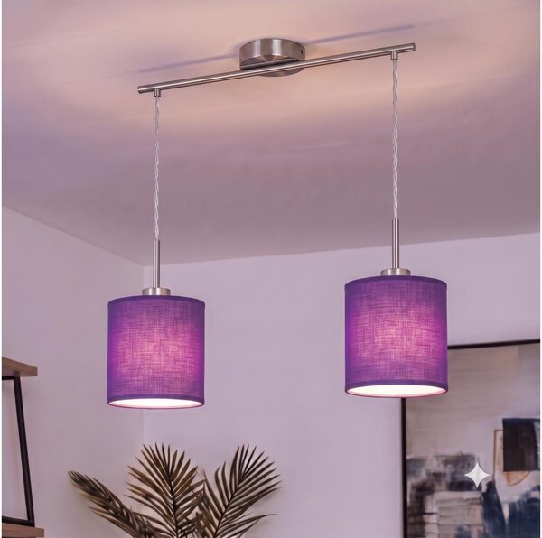 Brilagi - LED Lustr na lanku NUBILA 2xE27/60W/230V fialová